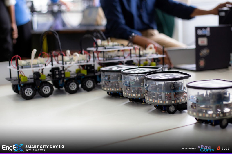 Pera-Swarm: Blending Swarm Robotics and Mixed Reality at EngEx 2025